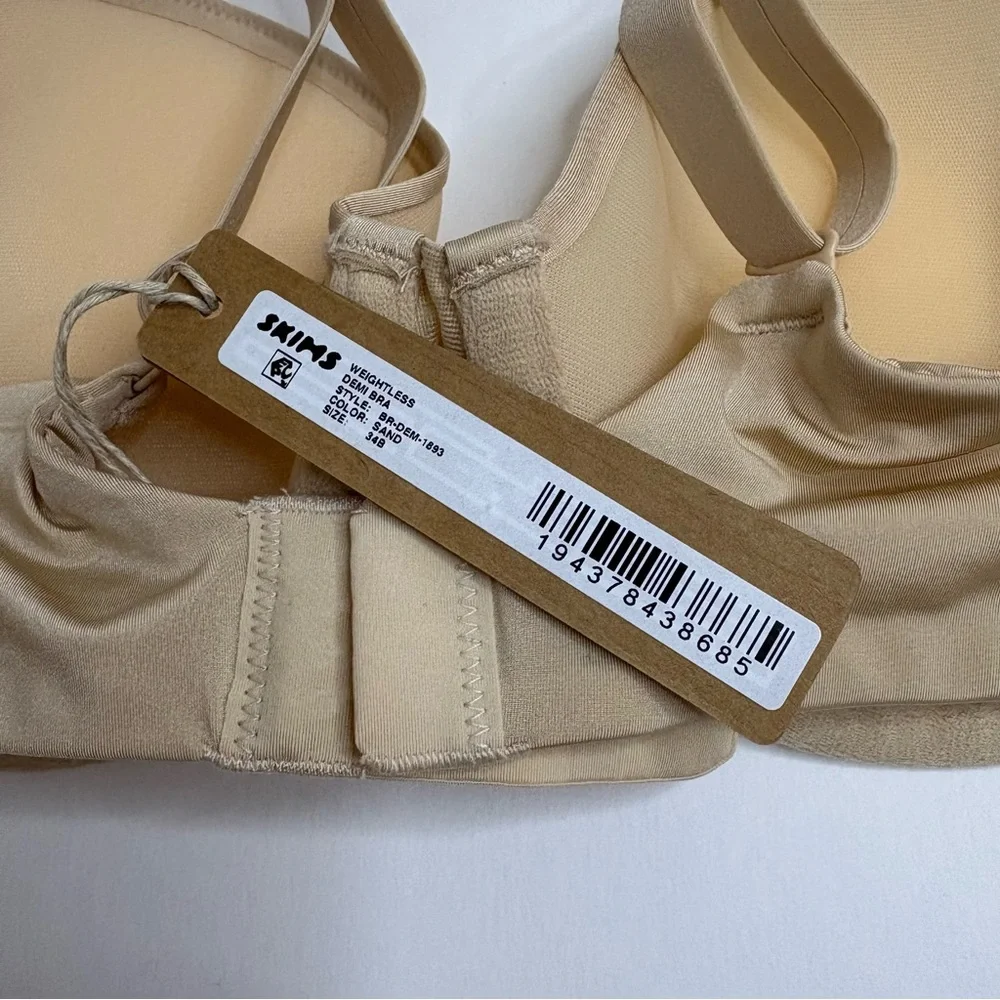 New Skims Weightless Demi Bra Size 34 B Sand Beige Underwire NWT - Picture 4 of 11